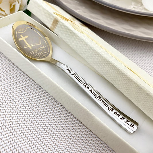 Engraved spoon a gift for the first communion, a christening gift, gift for kids