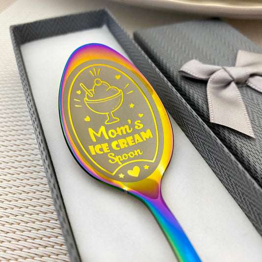 Engraved Ice Cream spoon For Mom