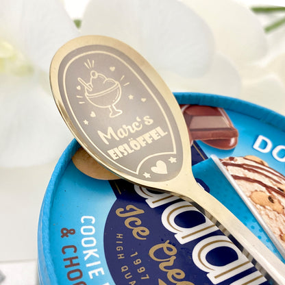 Custom engraved spoon a gift for Ice Cream Lovers memorable gift for comfort Ice eating spoon size options