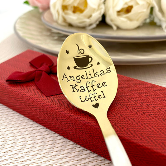 Cute Coffee spoon with elegant personal engraving